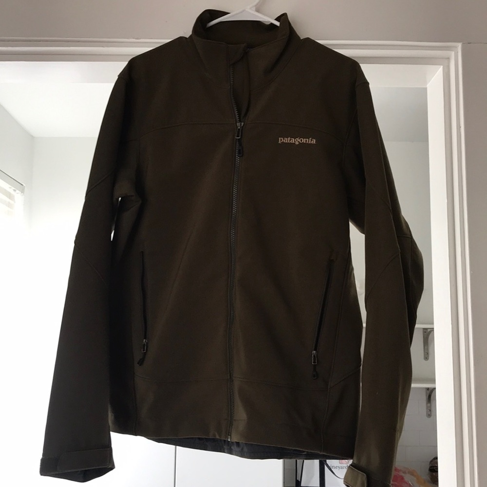 Olive Green Patagonia Jacket (Polartec Windbloc)